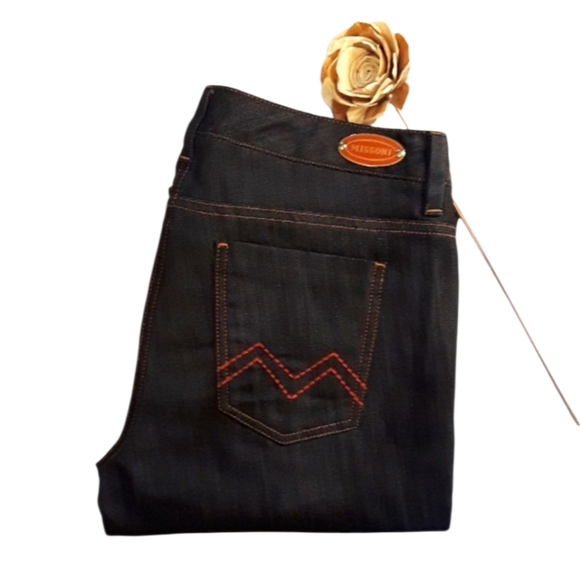 Missoni Designer Wide Leg Jeans. Women's Size: Waist 44x32 Inseam - Picture 2 of 9